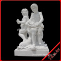 White Stone Marble Kids Statues For Garden Decoration Sculptures